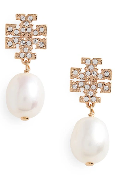 TORY BURCH KIRA BAROQUE PEARL DROP EARRINGS,60525