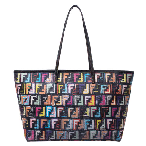 Pre-Owned Fendi Multicolor Zucca Coated Canvas Large Roll Tote | ModeSens