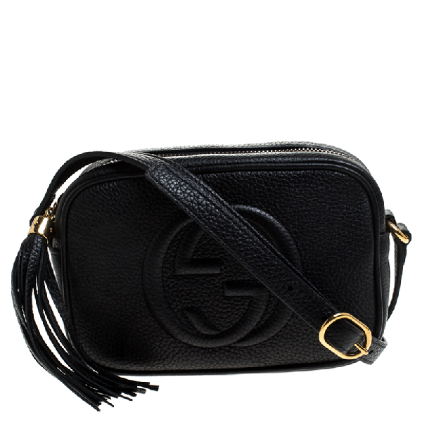 Pre-Owned Gucci Black Leather Soho Disco Crossbody Bag | ModeSens