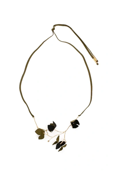 Marni Flora Necklace In Green,gold