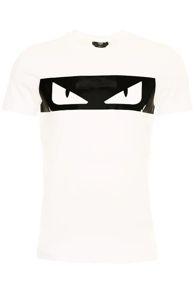 Fendi Bugs Eyes T-shirt In White,black