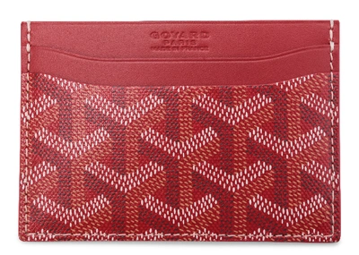 Pre-owned Goyard Saint Sulpice Card Holder Ine Red