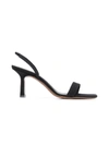 Neous Tulip Grosgrain Slingback Sandals In Black