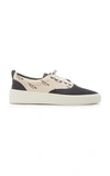 Fear Of God 101 Raised-sole Leather And Canvas Trainers In Black