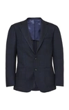 RING JACKET BALLOON CHECKED WOOL-TWEED BLAZER,734657