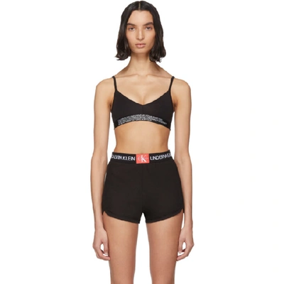 Calvin Klein Underwear Black Convertible Statement Bralette In 001 Black