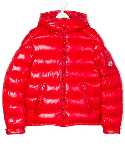 Moncler Kids' 衬垫夹克 In Red