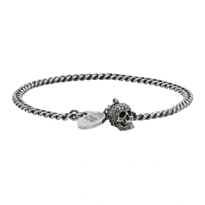 Alexander Mcqueen Skull Charm Bracelet - 银色 In Silver