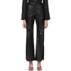 NANUSHKA BLACK VEGAN LEATHER CHIMO TROUSERS