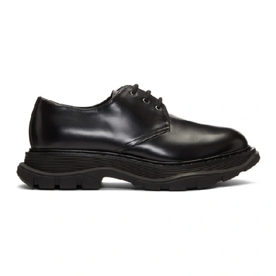 Alexander Mcqueen Chunky Sole Derby Shoes In Black
