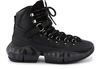 Jimmy Choo Diamond Hike/f Leather And Suede Sneakers In Black Black