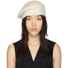 LAUREN MANOOGIAN LAUREN MANOOGIAN SSENSE EXCLUSIVE OFF-WHITE ALPACA BERET