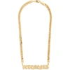 VETEMENTS VETEMENTS GOLD LOGO SCRIPT NECKLACE