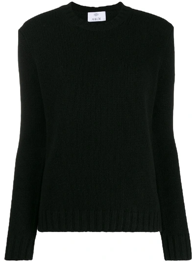 Allude Crew Neck Jumper In Black