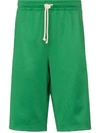 Gucci Gg Stripe Trim Track Shorts In Green