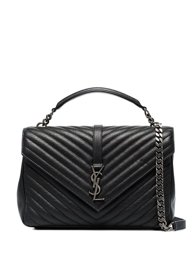 Saint Laurent Large College Tote In Black