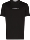 Dolce & Gabbana Logo Embroidered Cotton Jersey T-shirt In Black