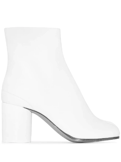 Maison Margiela Tabi 80mm Ankle Boots In White