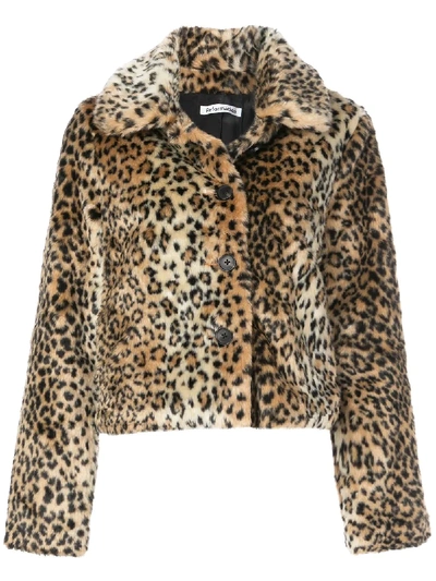 Reformation Hampton Leopard-print Coat In Brown