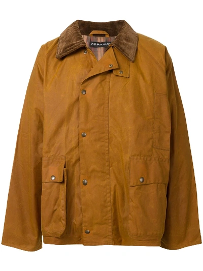 Y/project Waxed Lightweight Jacket In Brown
