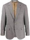 Brunello Cucinelli Single-breasted Regular-fit Blazer In Grey