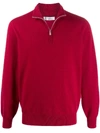 BRUNELLO CUCINELLI HALF ZIP JUMPER