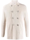 BRUNELLO CUCINELLI DOUBLE-BREASTED RIBBED CARDIGAN