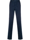 Brunello Cucinelli Mid-rise Slim Fit Chinos In Blue