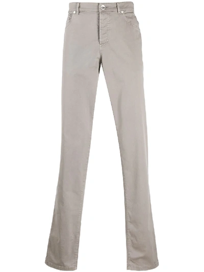 Brunello Cucinelli Straight Leg Trousers In Grey