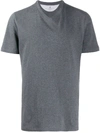 Brunello Cucinelli V-neck Relaxed-fit T-shirt In Lead