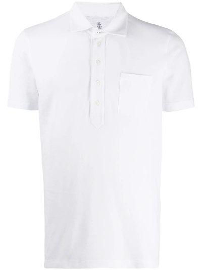 Brunello Cucinelli Chest Pocket Polo Shirt In White