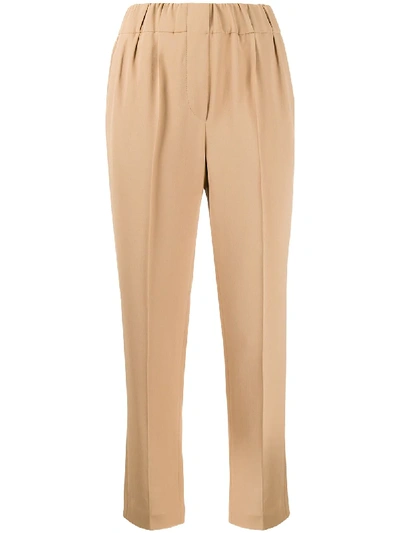 Brunello Cucinelli Tapered Trousers In Neutrals