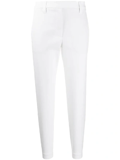 Brunello Cucinelli Cropped Slim-fit Trousers In Neutrals