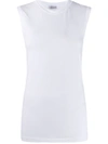 Brunello Cucinelli White Basic Tank Top In White