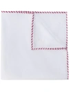Brunello Cucinelli Border-stitch Pocket Square In White