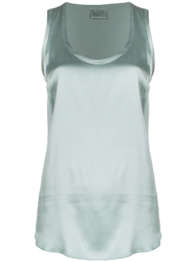 Brunello Cucinelli Sleeveless Round-neck Top In Blue