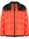 The North Face Lhotse Padded Colour-blocked Shell-down Jacket In Orange