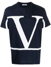 Valentino Vlogo Print T-shirt In Blue