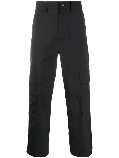 Valentino Straight Leg Cargo Trousers In Black