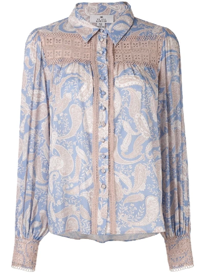 We Are Kindred Sorrento Paisley Blouse In Blue