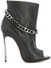 CASADEI CHAIN EMBELLISHED BOOTIES