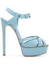 Casadei Blade Strappy Sandals In Blue