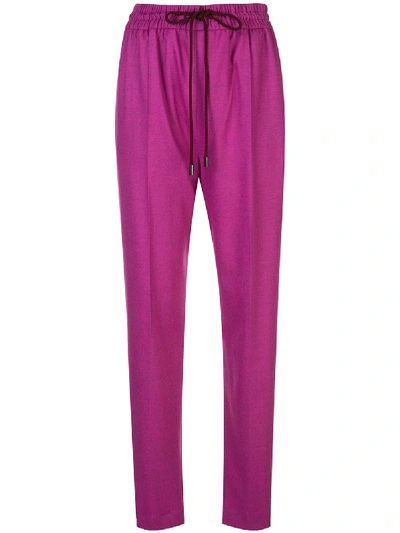 Roksanda Palmira Wool-blend Twill Tapered Pants In Purple