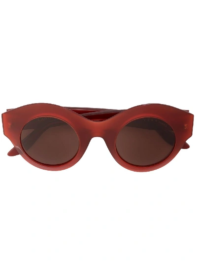 Lapima Round-frame Sunglasses In Red