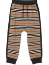 BURBERRY ICON STRIPE TRACK TROUSERS