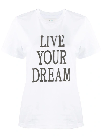 Alberta Ferretti 'live Your Dream' Printed T In White