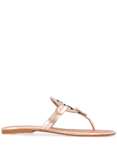 Tory Burch Sandalen Mit Logo-schild In Pink