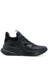 Alexander Mcqueen Oversized Runner Low-top Sneakers In Black