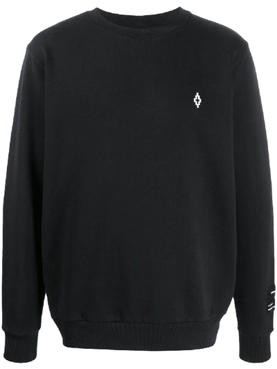 Marcelo Burlon County Of Milan Embroidered Logo Sweatshirt In Black