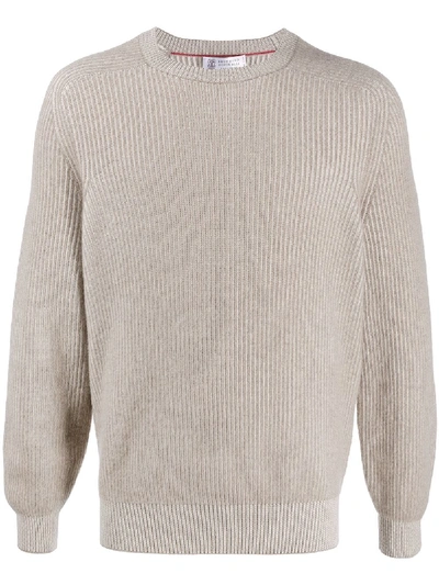 Brunello Cucinelli Kaschmirpullover Mit Lockerem Schnitt In Grey